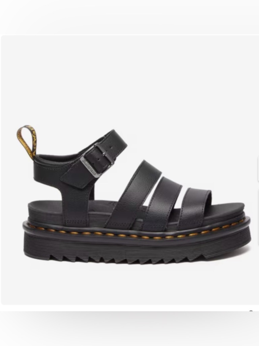 Dr. Martens Black Leather Kids Fisherman Sandals